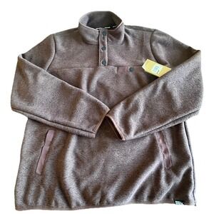Eddie Bauer Men Air Quarter Snap Pullover Sweater Brown Stone Sz XL X-Large NWT